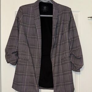 Boom Boom Jeans Black and White Houndstooth Blazer